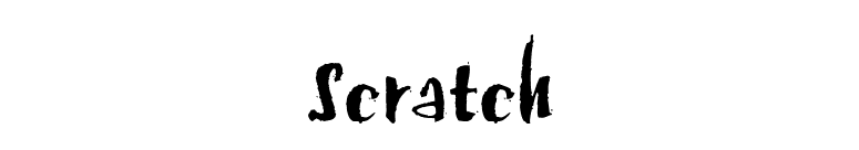 Scratch font preview