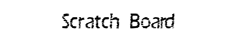 Scratch Board font preview