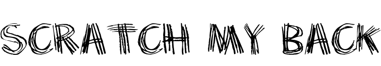 Scratch my back font preview