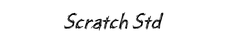 Scratch Std font preview
