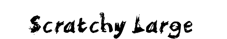 Scratchy Large font preview
