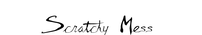 Scratchy Mess font preview