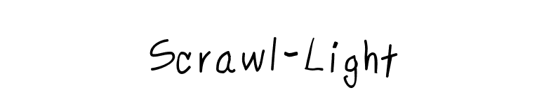 Scrawl-Light font preview