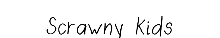 Scrawny Kids font preview