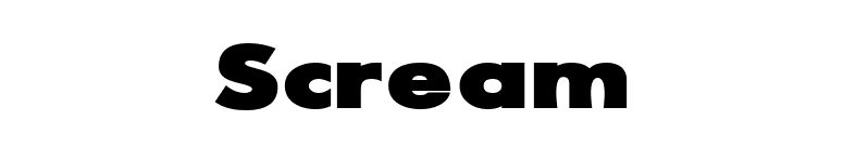 Scream font preview