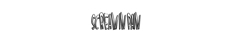 SCREAM IN PAIN font preview
