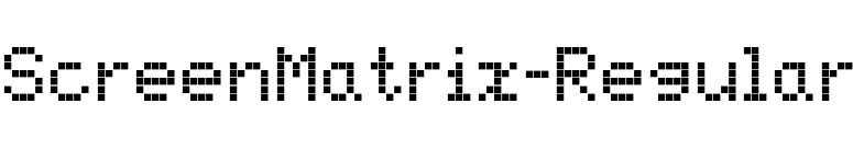 ScreenMatrix-Regular font preview