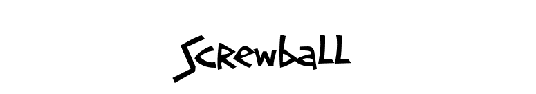 Screwball font preview