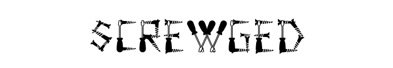 Screwged font preview