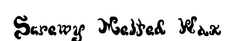 Screwy Melted Wax font preview