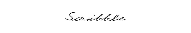 Scribble font preview