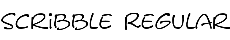 Scribble Regular font preview