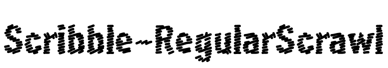 Scribble-RegularScrawl font preview