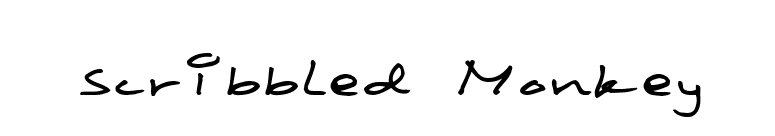 Scribbled Monkey font preview
