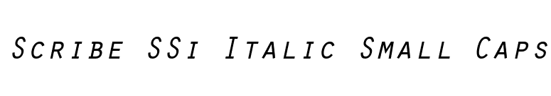 Scribe SSi Italic Small Caps font preview