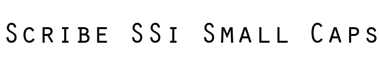 Scribe SSi Small Caps font preview
