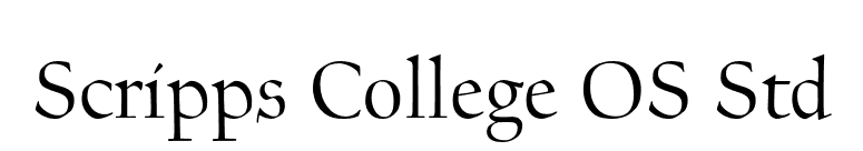 Scripps College OS Std font preview