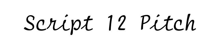 Script 12 Pitch font preview