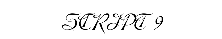 SCRIPT 9 font preview