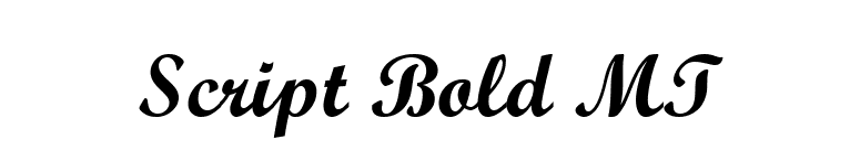 Script Bold MT font preview