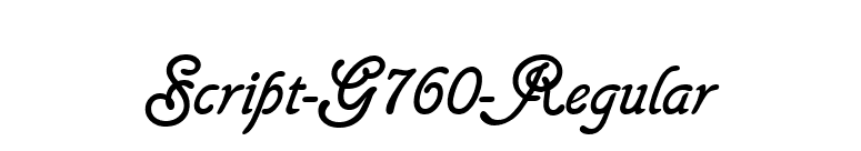 Script-G760-Regular font preview