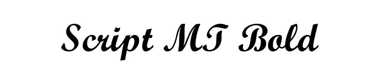 Script MT Bold font preview