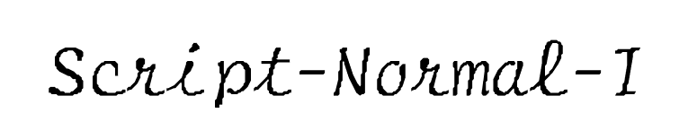 Script-Normal-I font preview