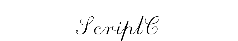 ScriptC font preview