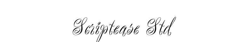 Scriptease Std font preview