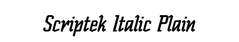 Scriptek Italic Plain font preview
