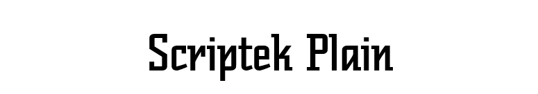 Scriptek Plain font preview