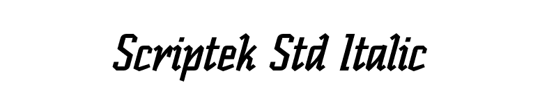 Scriptek Std Italic font preview