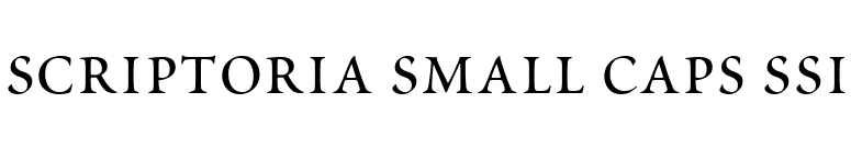 Scriptoria Small Caps SSi font preview