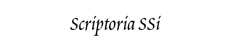 Scriptoria SSi font preview