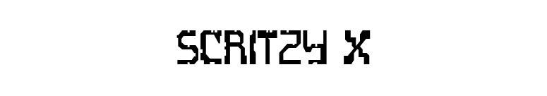 Scritzy X font preview