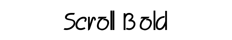 Scroll Bold font preview