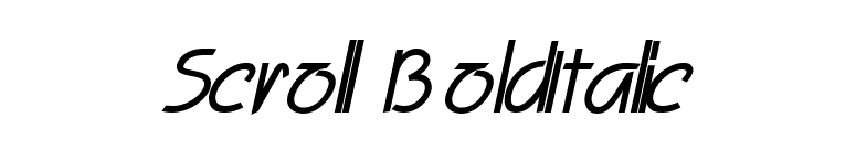 Scroll BoldItalic font preview
