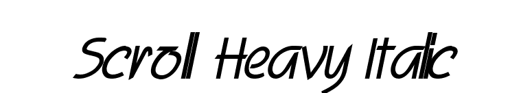 Scroll Heavy Italic font preview