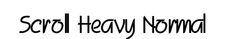 Scroll Heavy Normal font preview