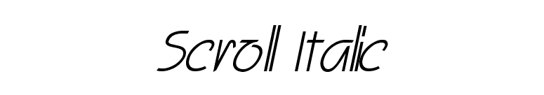 Scroll Italic font preview
