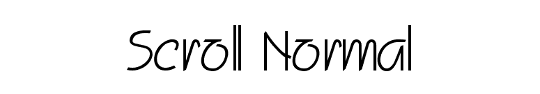 Scroll Normal font preview