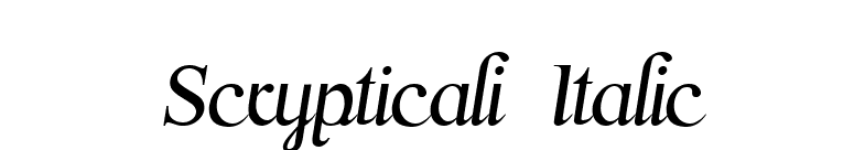 Scrypticali Italic font preview