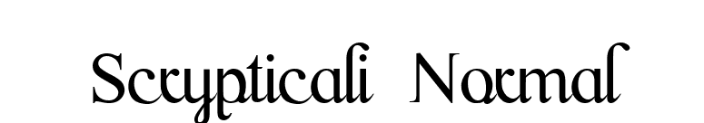 Scrypticali Normal font preview