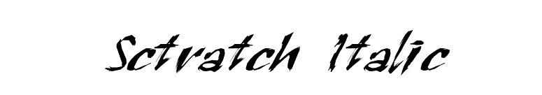 Sctratch Italic font preview
