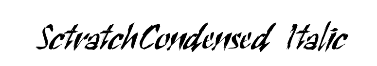 SctratchCondensed Italic font preview
