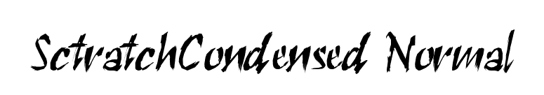 SctratchCondensed Normal font preview