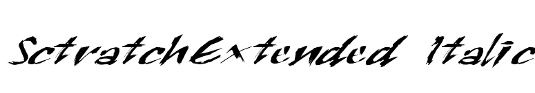 SctratchExtended Italic font preview