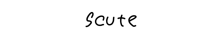 Scute font preview