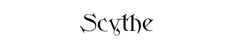 Scythe font preview