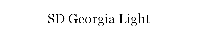 SD Georgia Light font preview